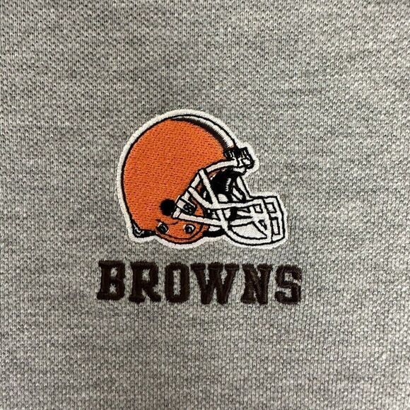 Cleveland Browns Polo Shirt Mens Large Grey NFL Football Sports Short Sleeve - Picture 4 of 8